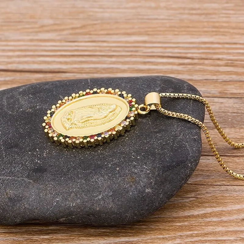 Collar Fe Virgen María acero — miniatura 2