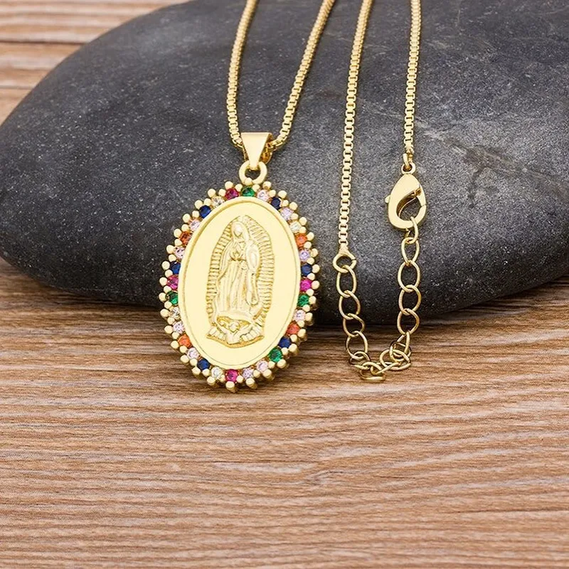 Collar Fe Virgen María acero — miniatura 3