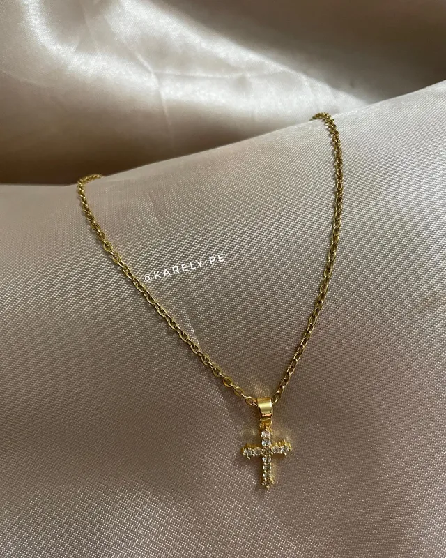 Collar Mi Dios cruz cristiana — miniatura 3
