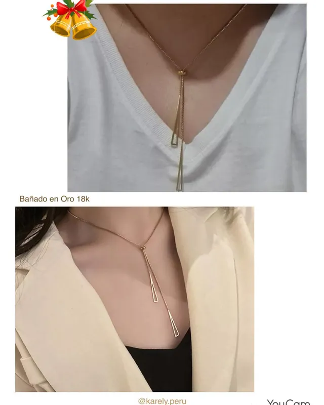 Collar Selena bañado Oro 18K