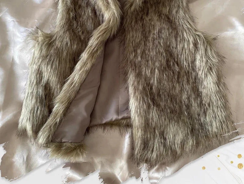 Chaleco piel taupe — miniatura 2