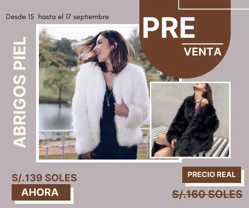 Abrigo piel castor blanco