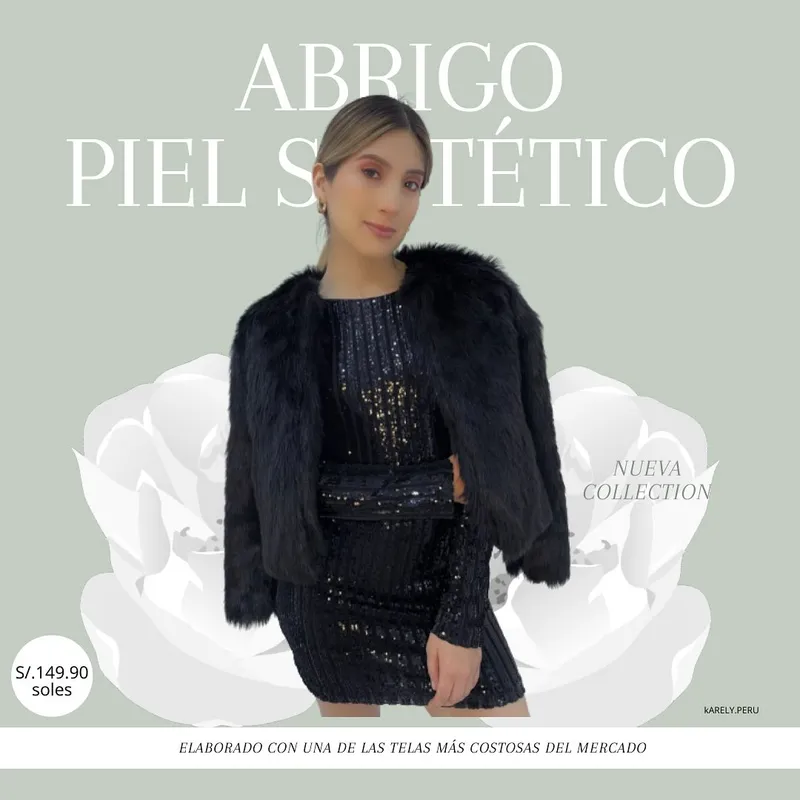 Abrigo piel sintética para vestido