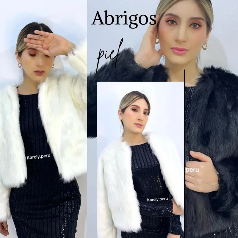 Abrigo piel sintética graduación
