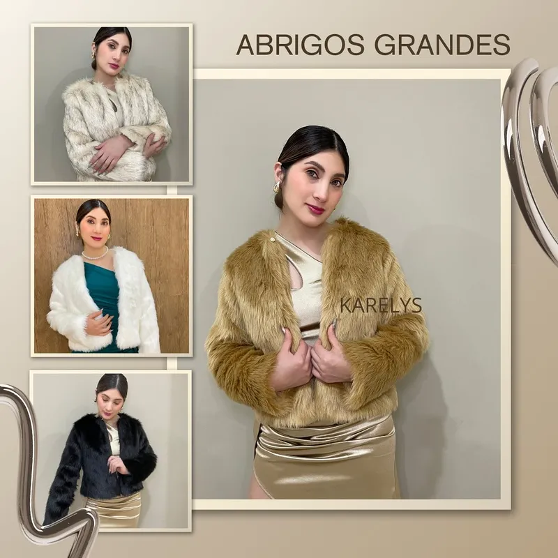 Abrigos de pelo sintético variados
